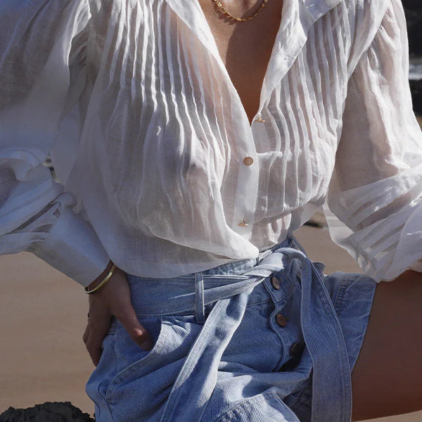Aaliyah Blouse Ivory by Mos The Label