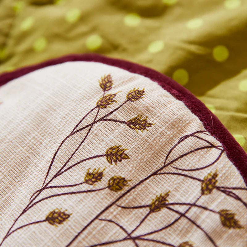 Beautiful details on Sage and Clare quilt - Adelyn Scalloped Quilted Coverlet.