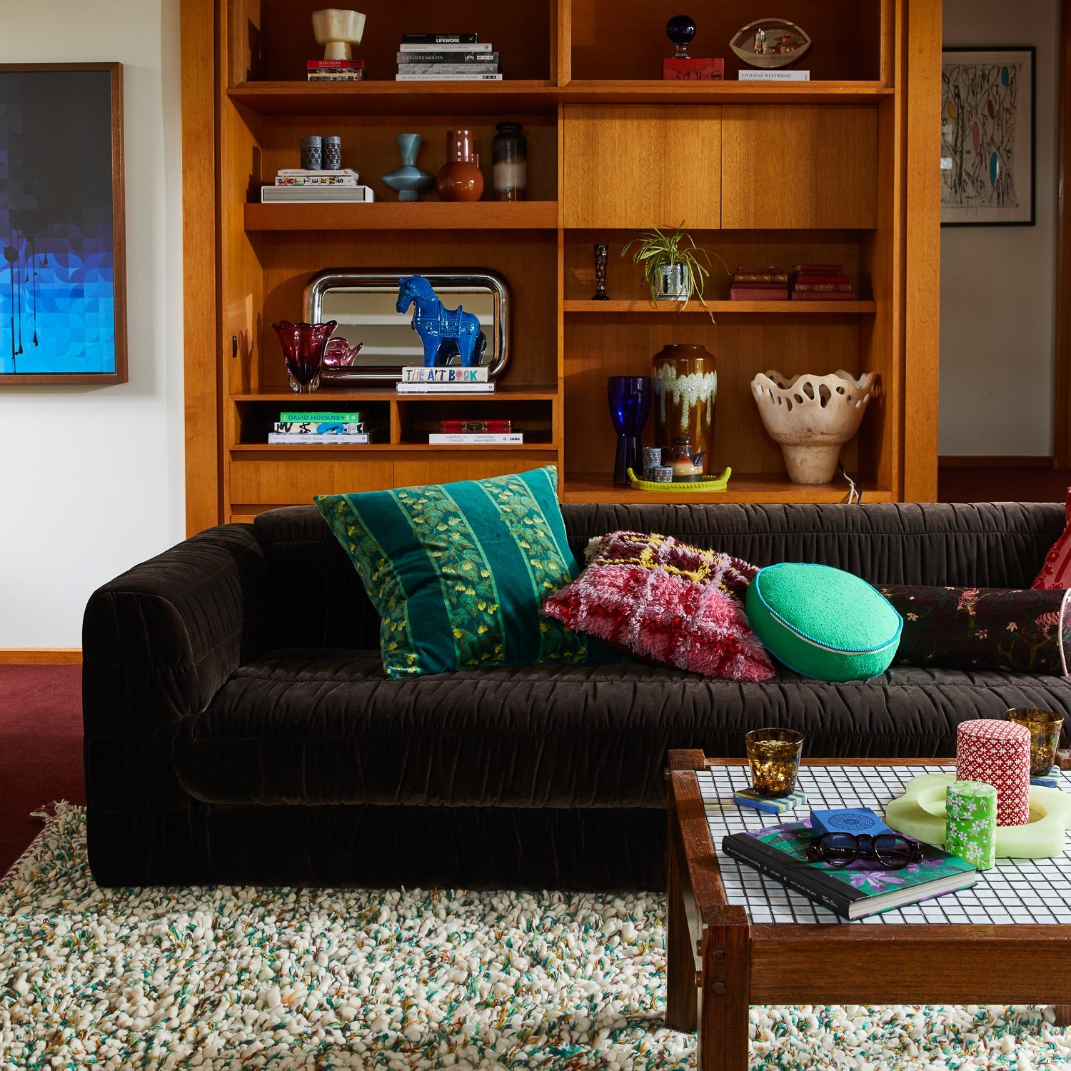 Agata Velvet Cushion - Verdant by Sage & Clare