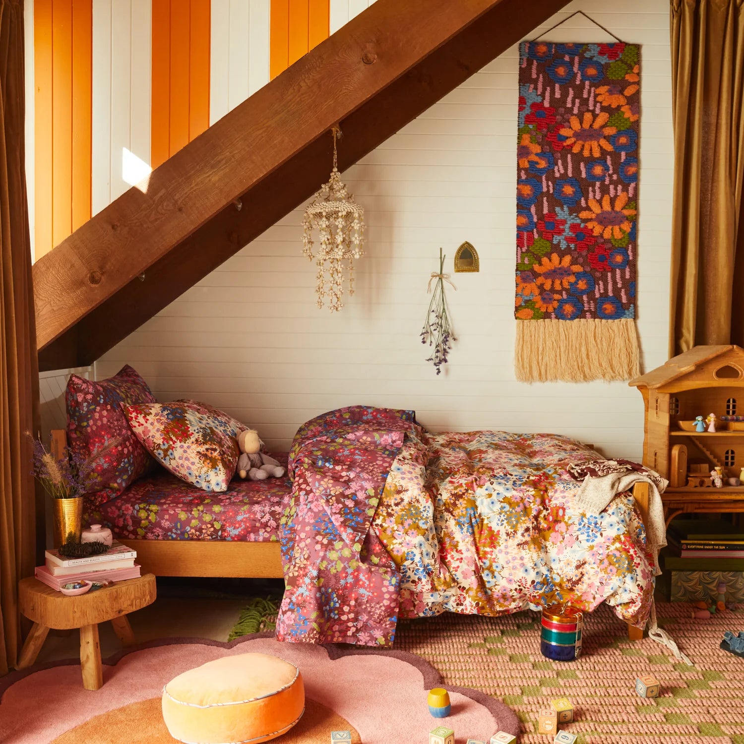 Aisha Cotton Flat Sheet Plumberry by Sage & Clare