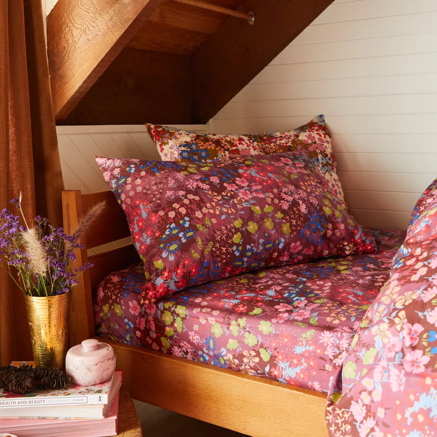 Aisha Cotton Pillowcase Set Plumberry by Sage & Clare