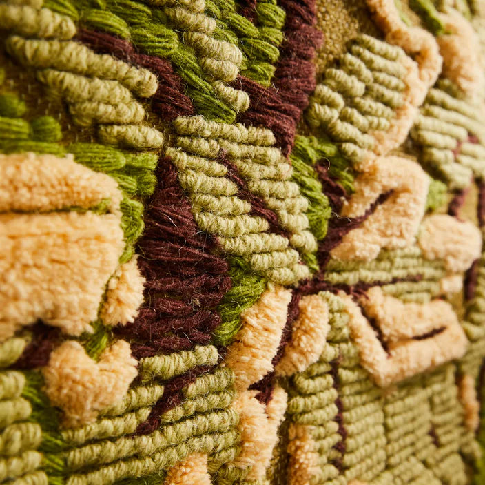 close up texture and fabric details of Alka Woven Wall Hanging by Sage & Clare