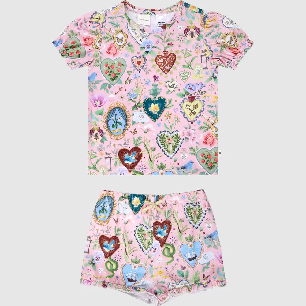 All My Hearts Plume Sleep Set in Parfait Pink by Fleur Harris