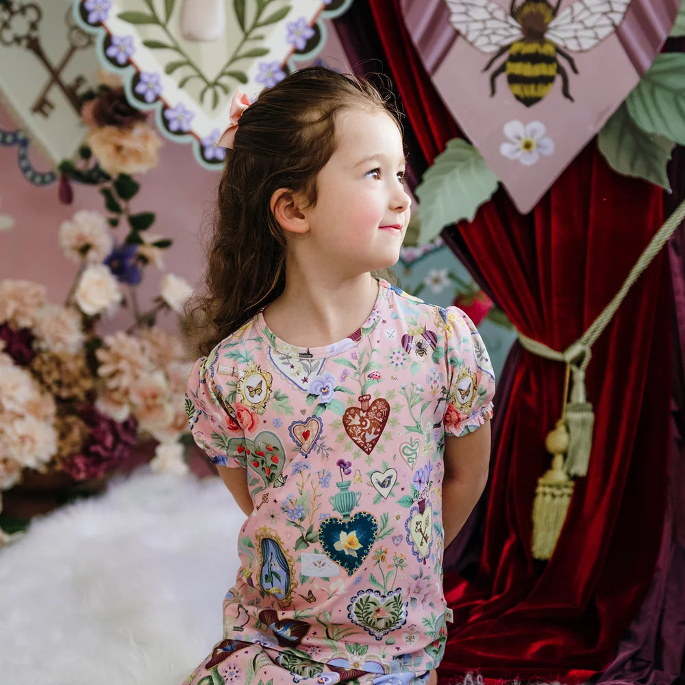 All My Hearts Plume Sleep Set in Parfait Pink by Fleur Harris