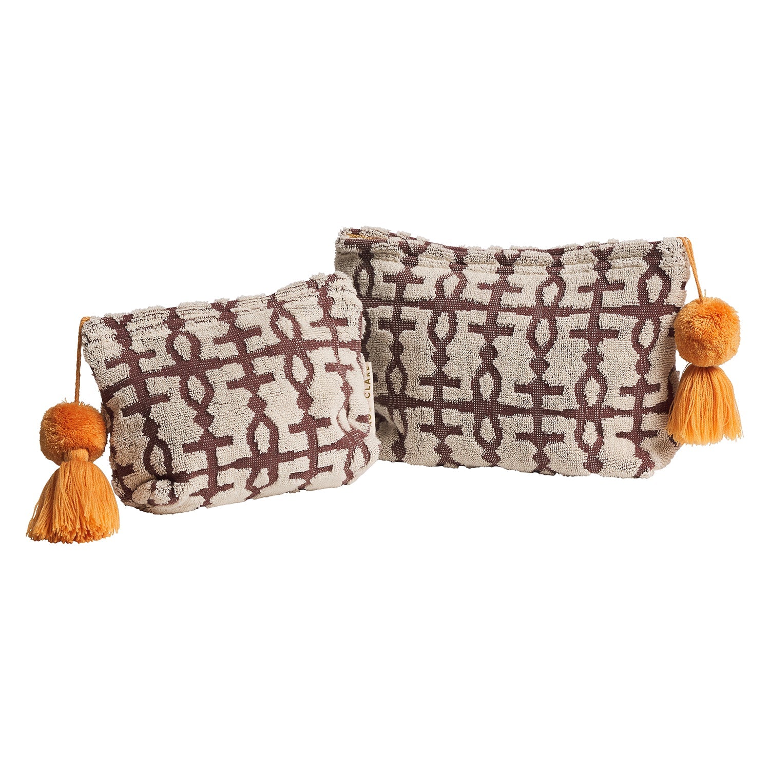 Amata Terry pouch in small and large