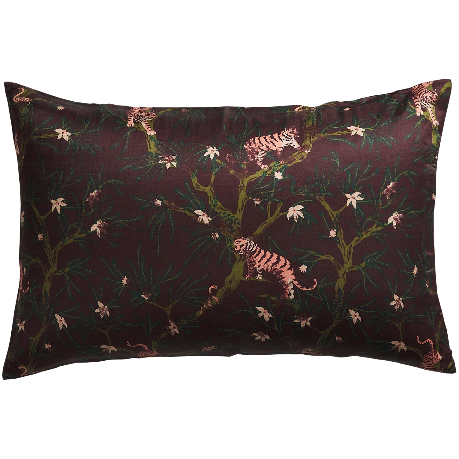 Andrea Linen-Silk Pillowcase Rosewood by Sage & Clare