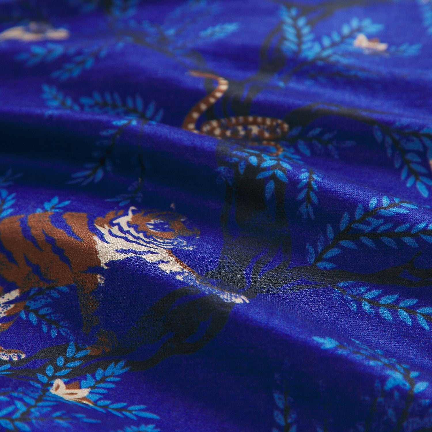 Detailed view of lustrous linen-silk blend fabric texture on Andrea pillowcase