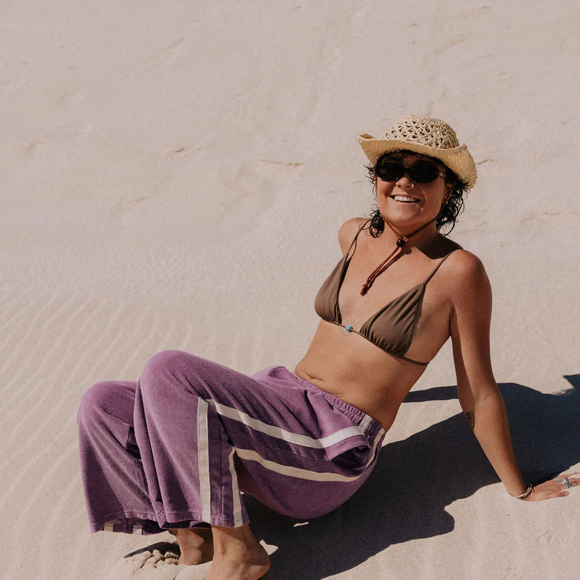 Apres Surf Pant Terry Towelling by Atmosea - purple