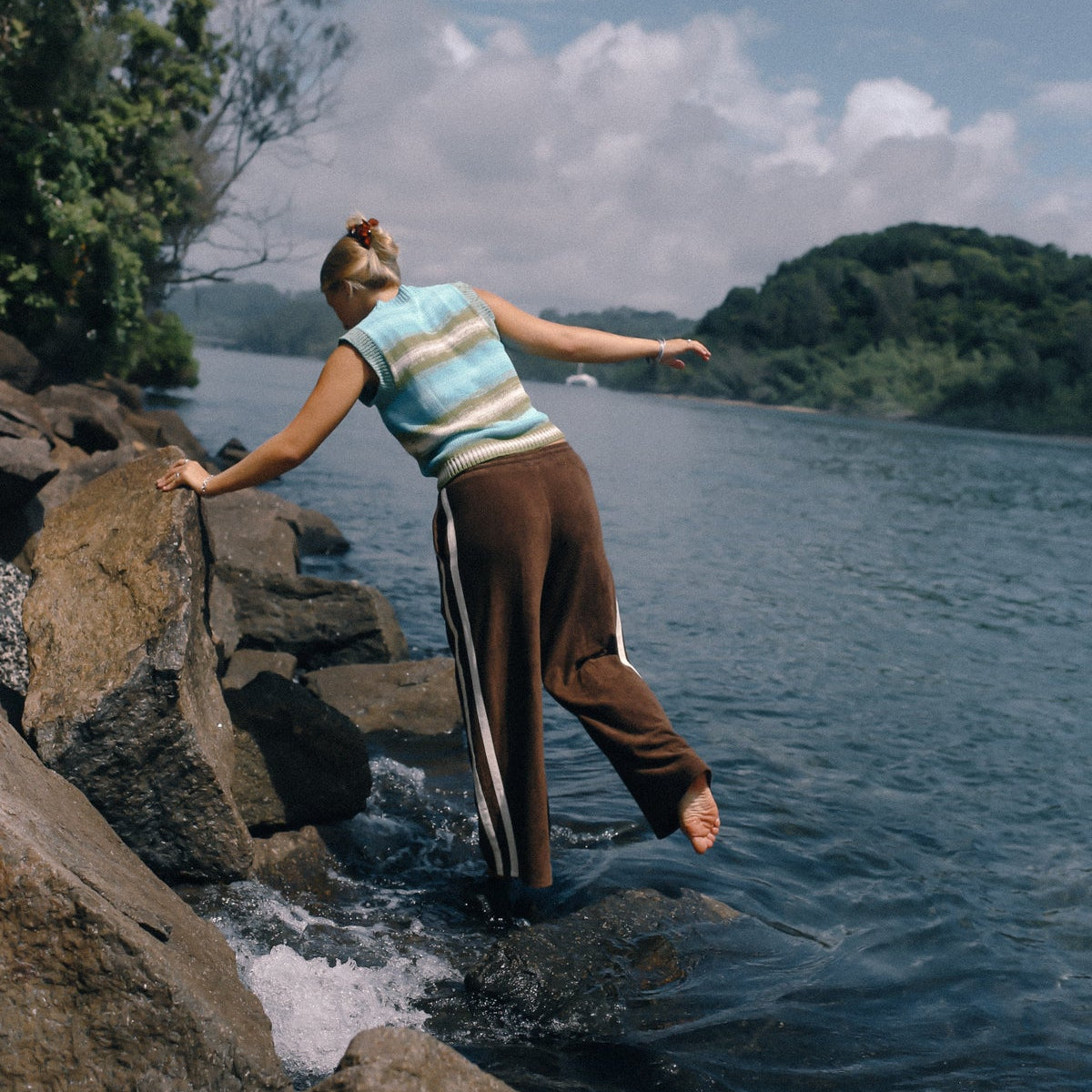 Apres surf pants chocolate brown by Atmosea