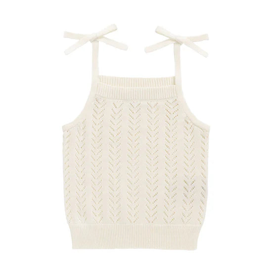 Aria Knitted Singlet Parchment by Jamie Kay