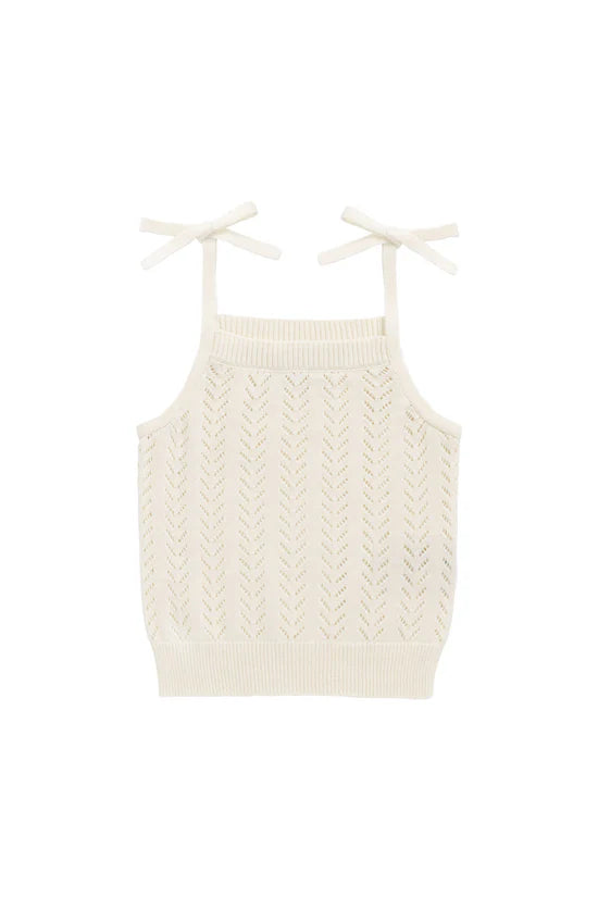 Aria Knitted Singlet Parchment by Jamie Kay