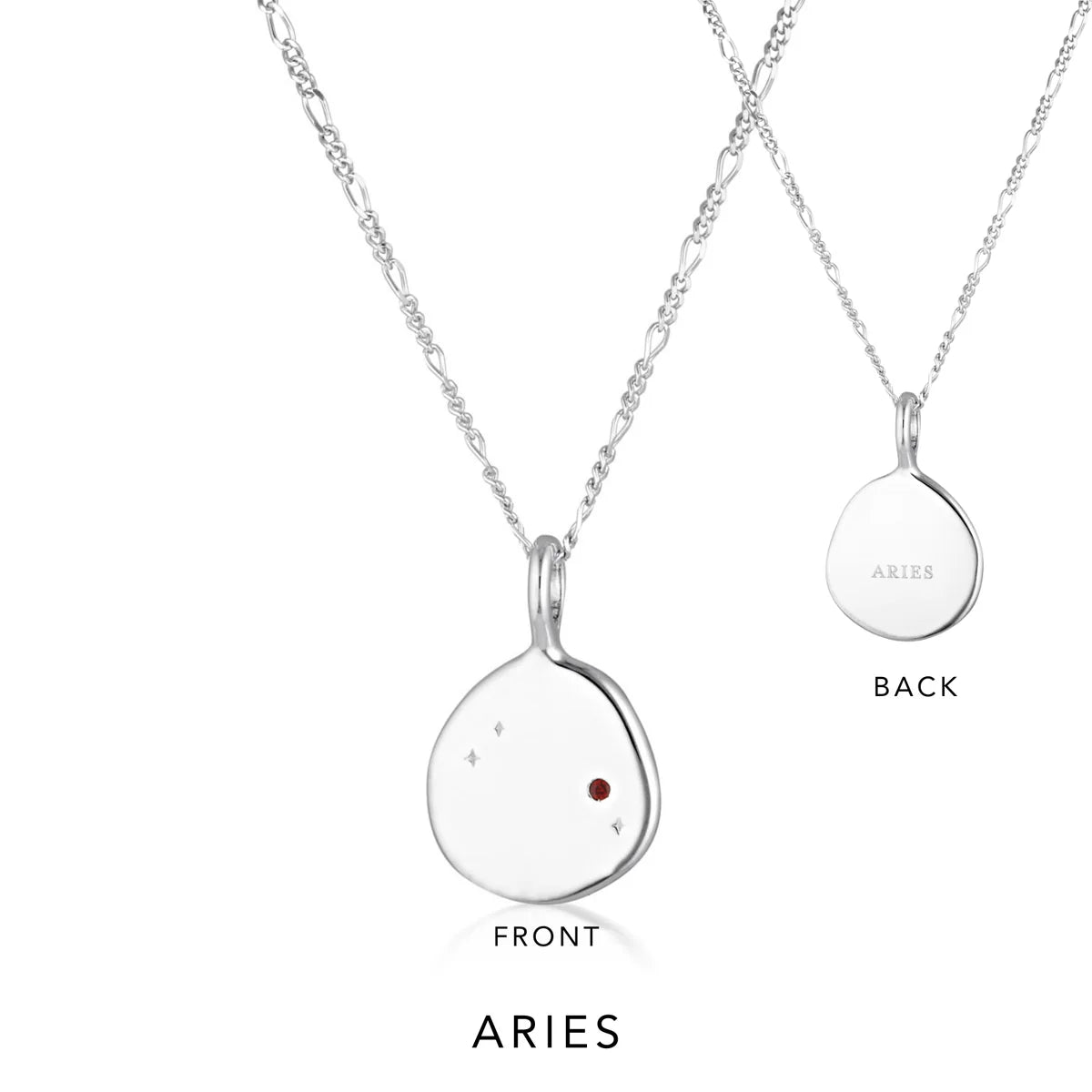 Zodiac Necklace Sterling Silver by Linda Tahija - Aries