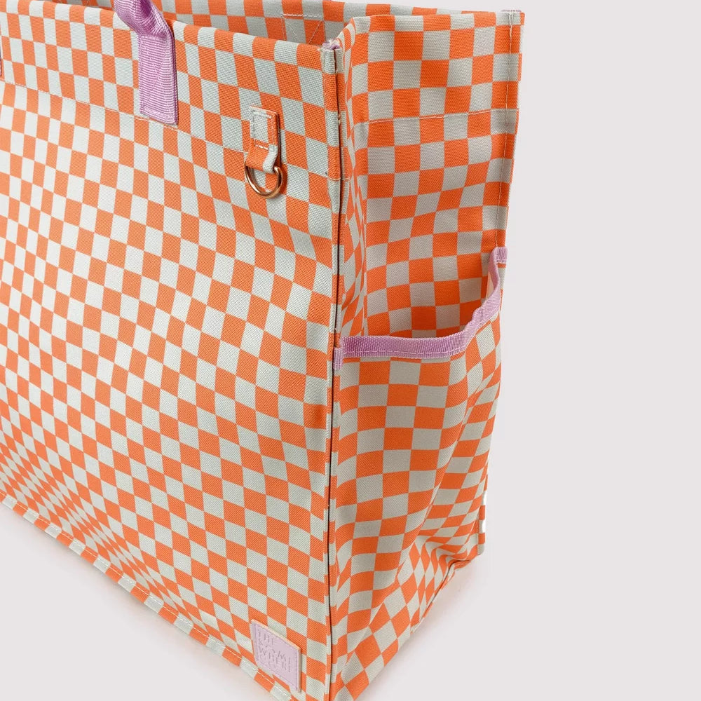 orange check bag - Arizona big bag by The Somewhere Co