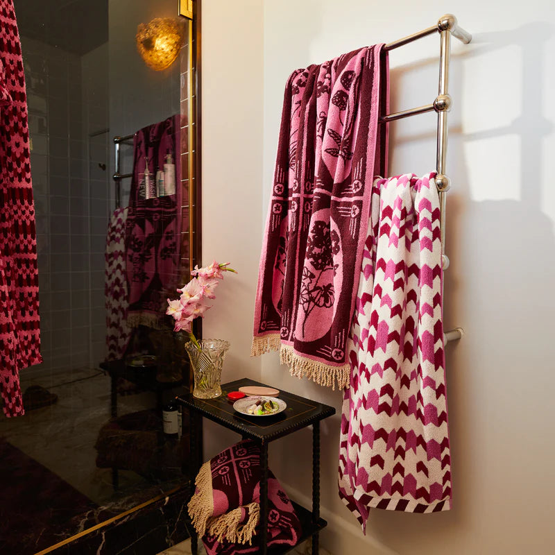 Arlette Bath Sheet Fuchsia by Sage and Clare