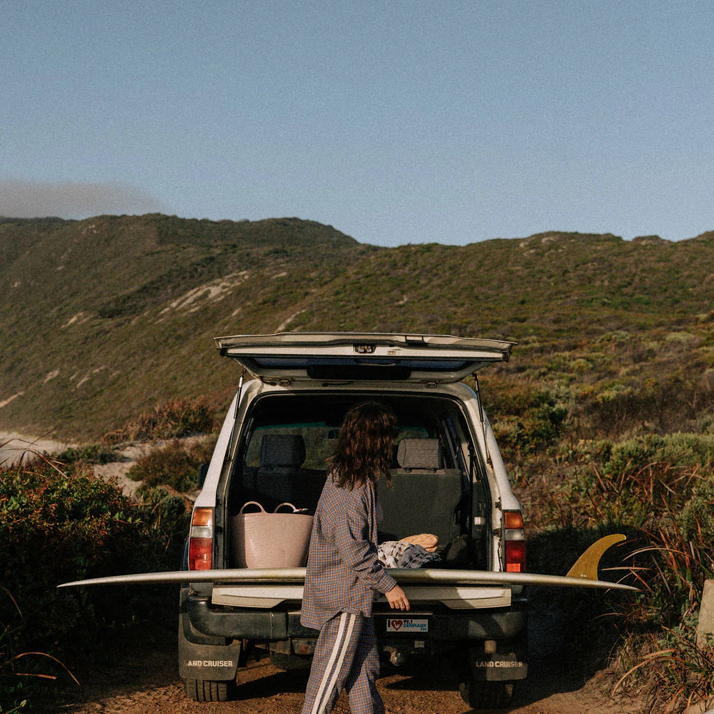 flannel flare pants by atmosea