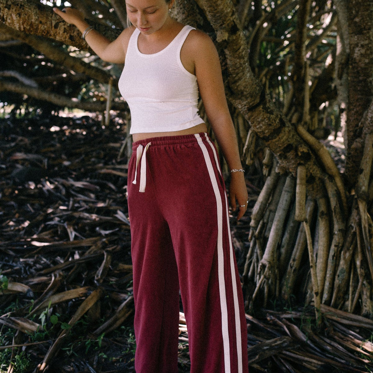 Atmosea terry pants berry