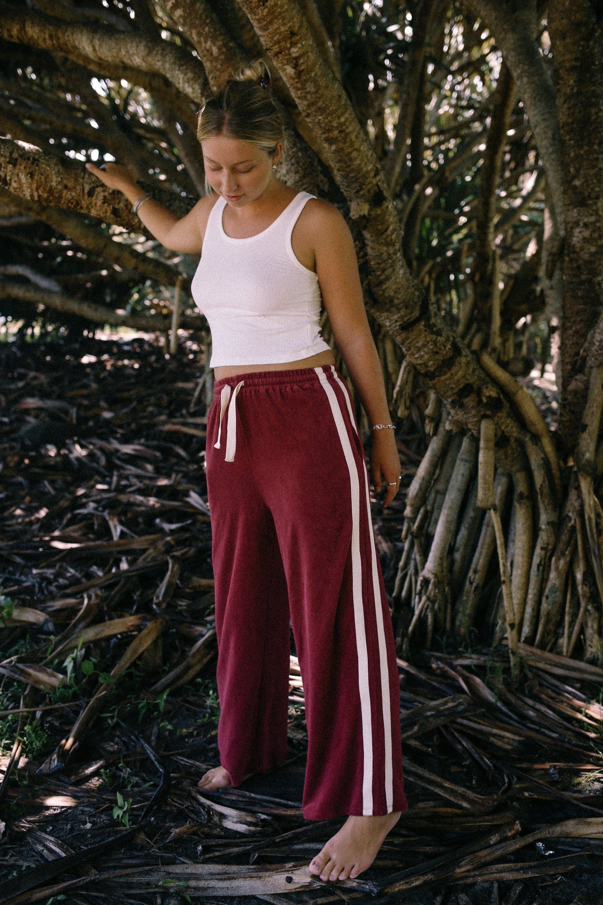 Atmosea terry pants berry