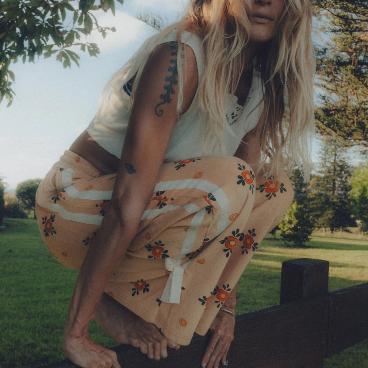 atmosea terry pant in orange