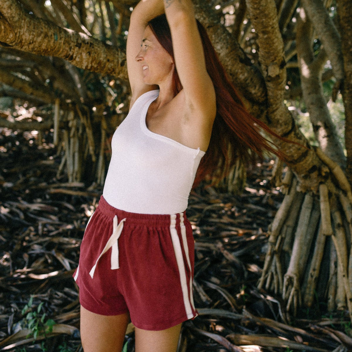 atmosea terry towelling short in berry