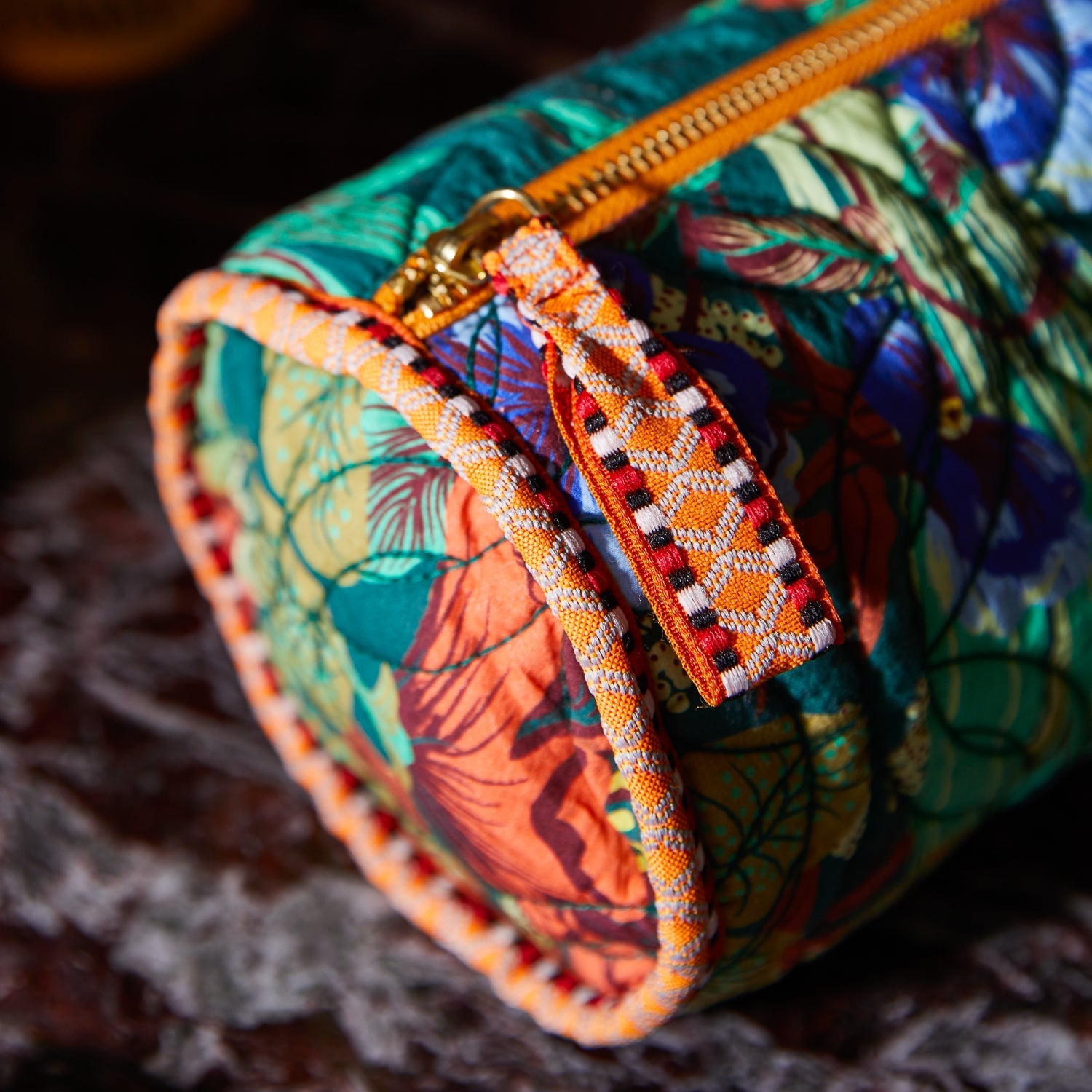 fabric details Babette Makeup Bag by Sage & Clare