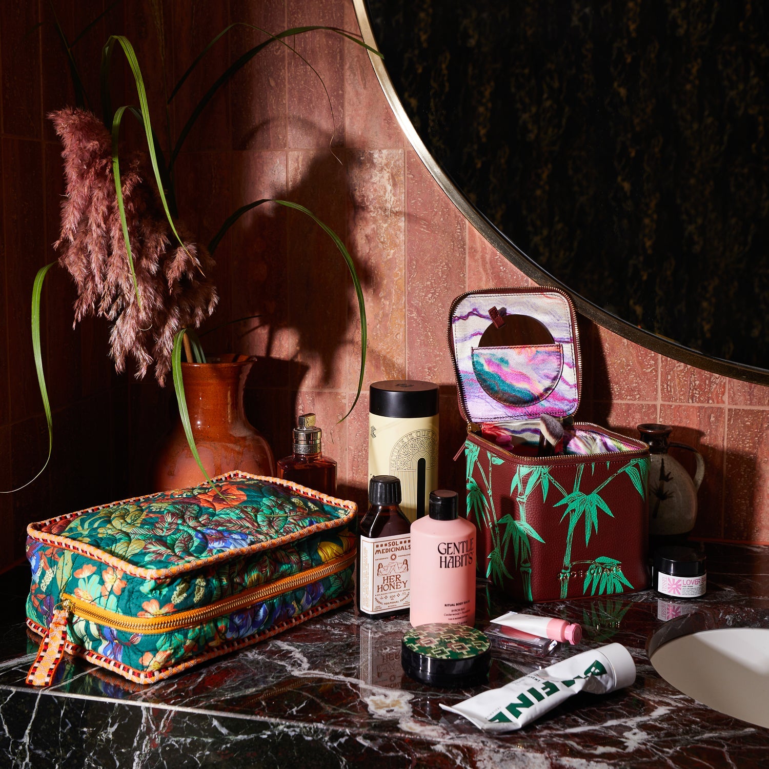 Sage & Clare vanity bag grab and go design perfect for daily beauty rituals