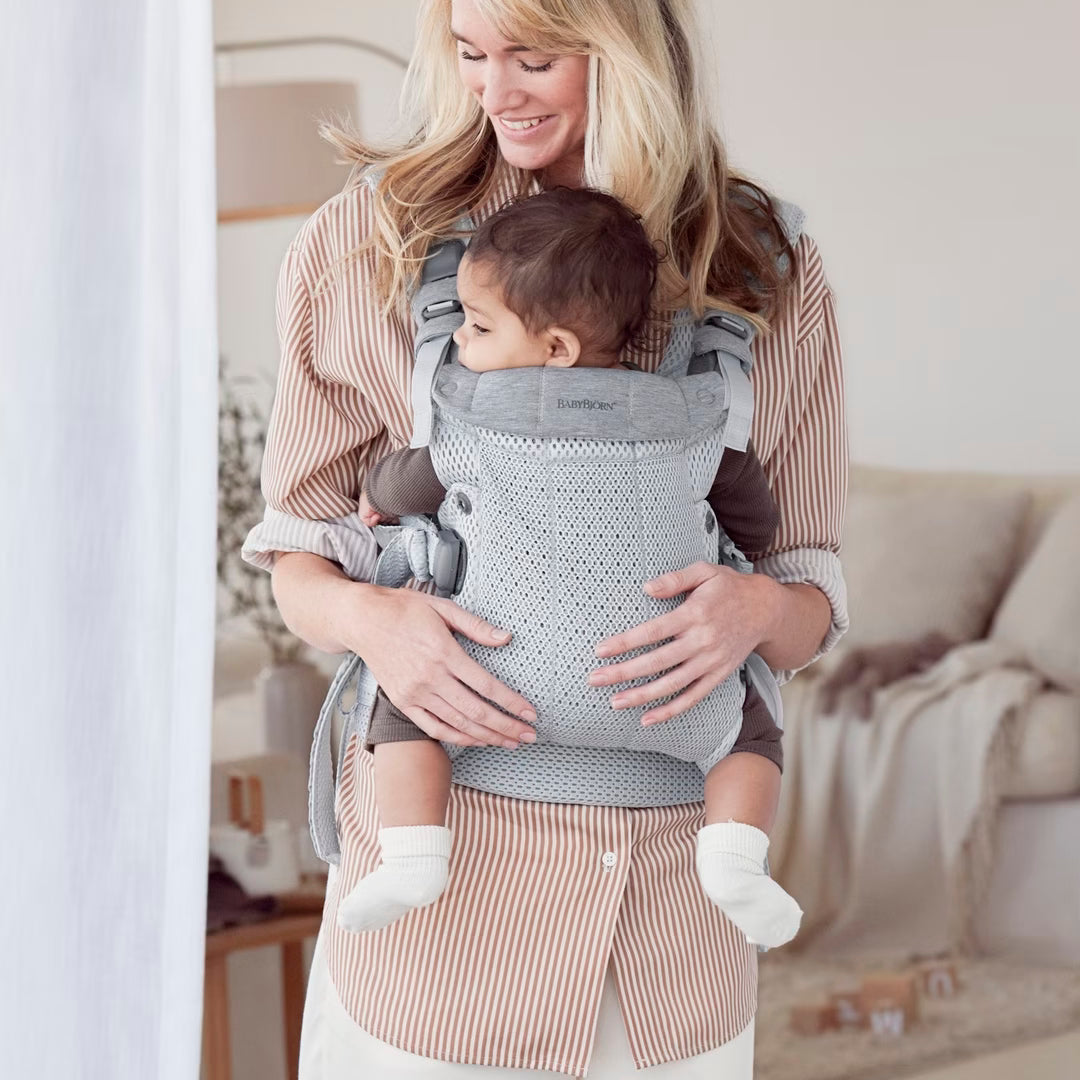 Baby Bjorn Baby Carrier Harmony 3D Dusty Pink with OEKO-TEK safe fabric for babies