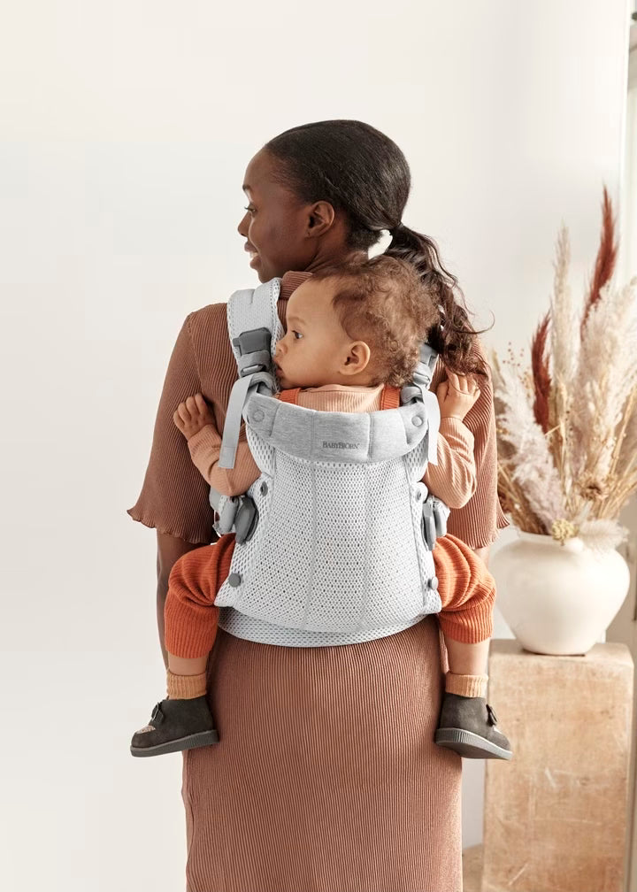 Silver Baby Bjorn baby carrier