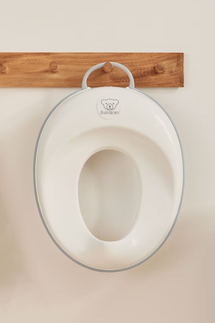 Baby Bjorn Toilet Training Seat White/Gray with hanging hook