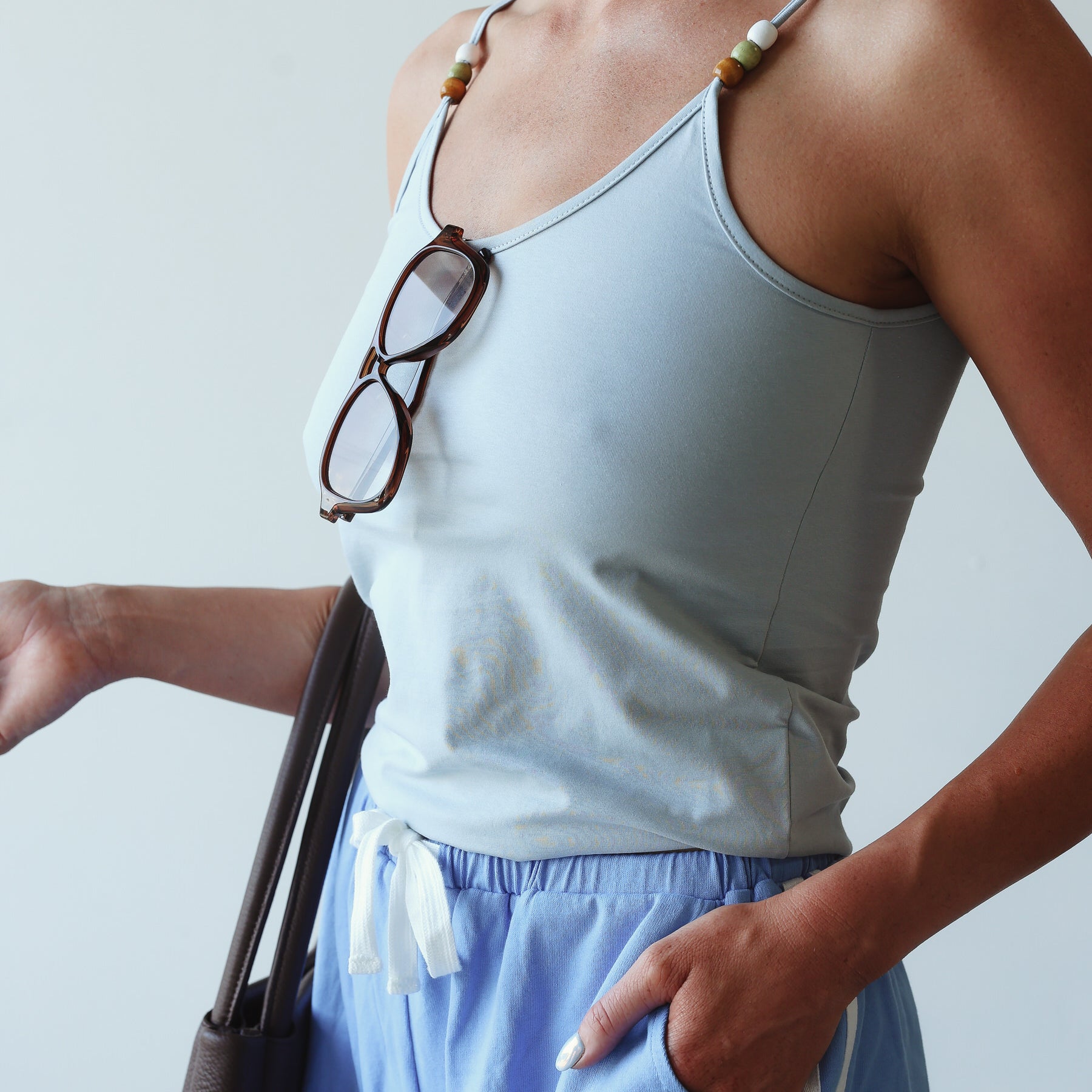 Bead Tank - Cornflower by By Billie