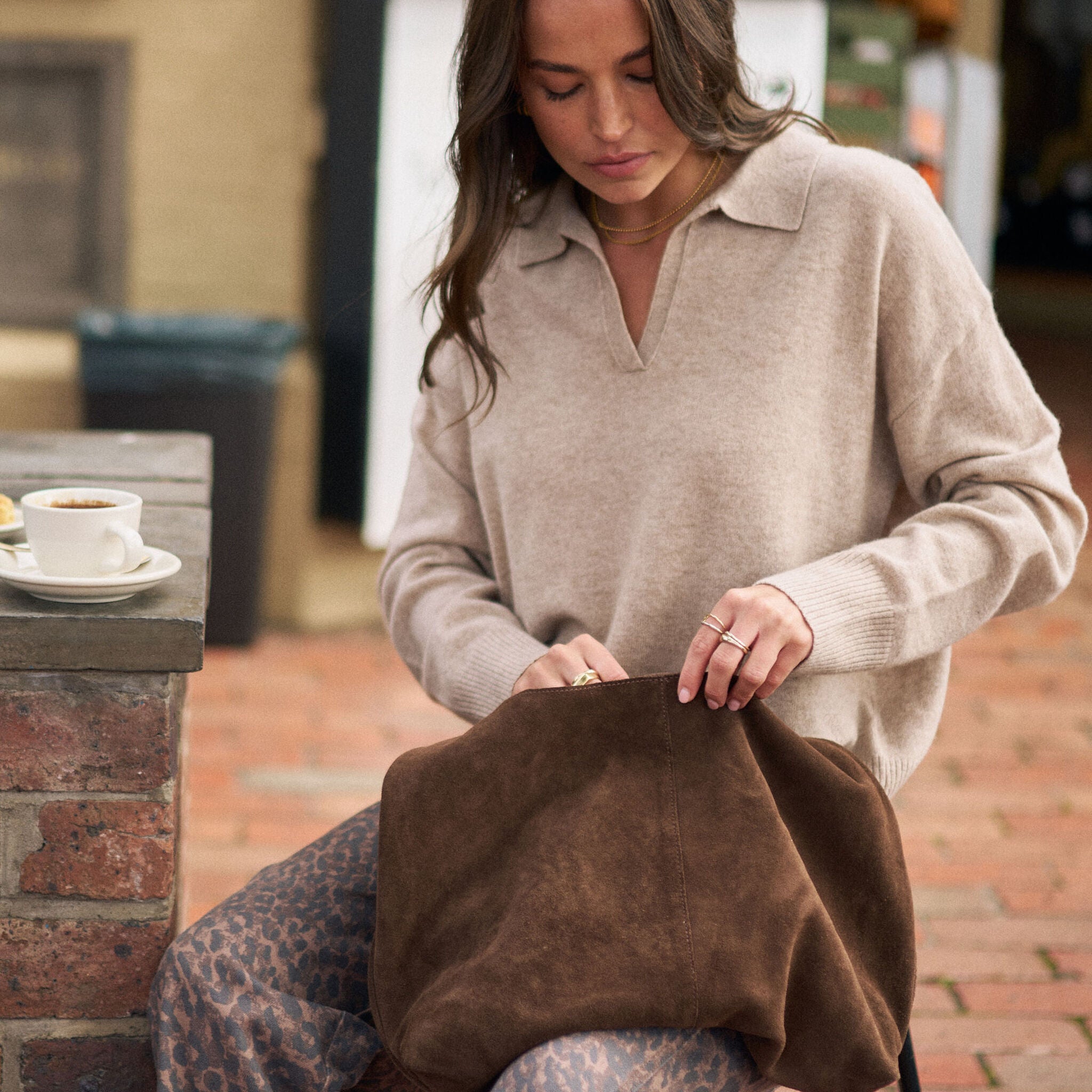 Bec Knit Collared Pullover - Oat Marle by Ceres Life