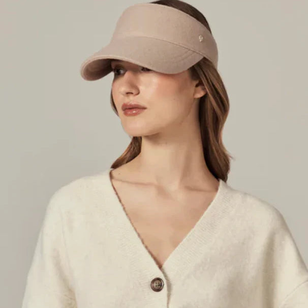 Berkley Wool Visor by Helen Kaminski - mushroom