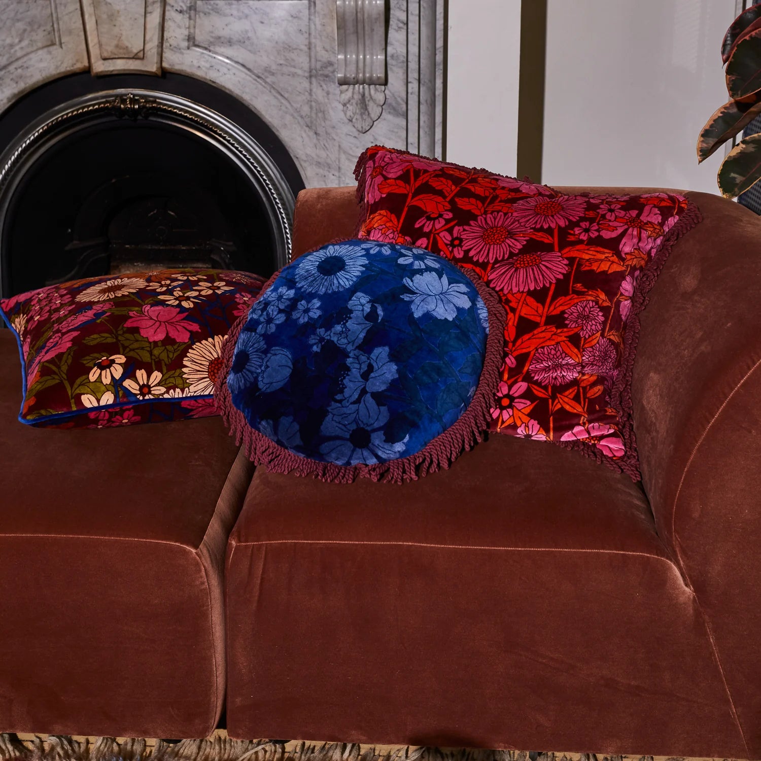 Bernanda Velvet Cushion Lapis by