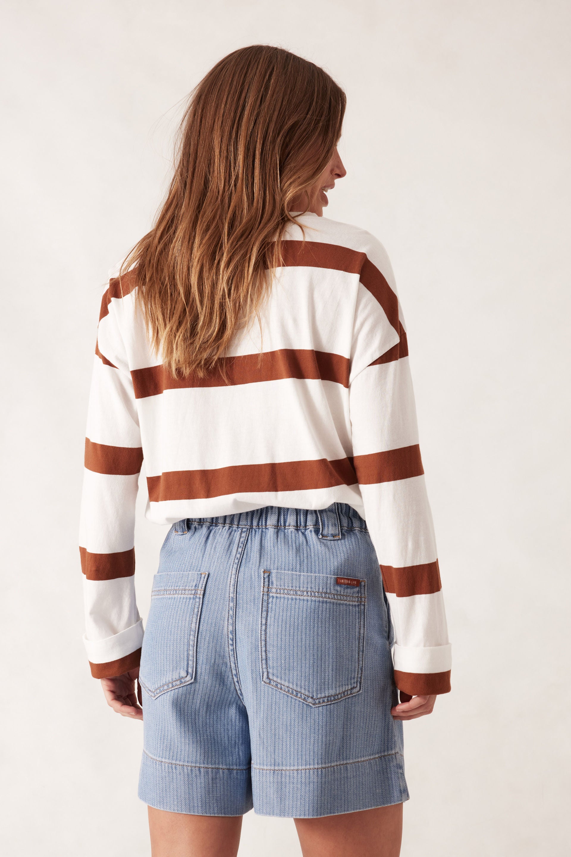 back view of Billie Pleat Front Short by Ceres Life