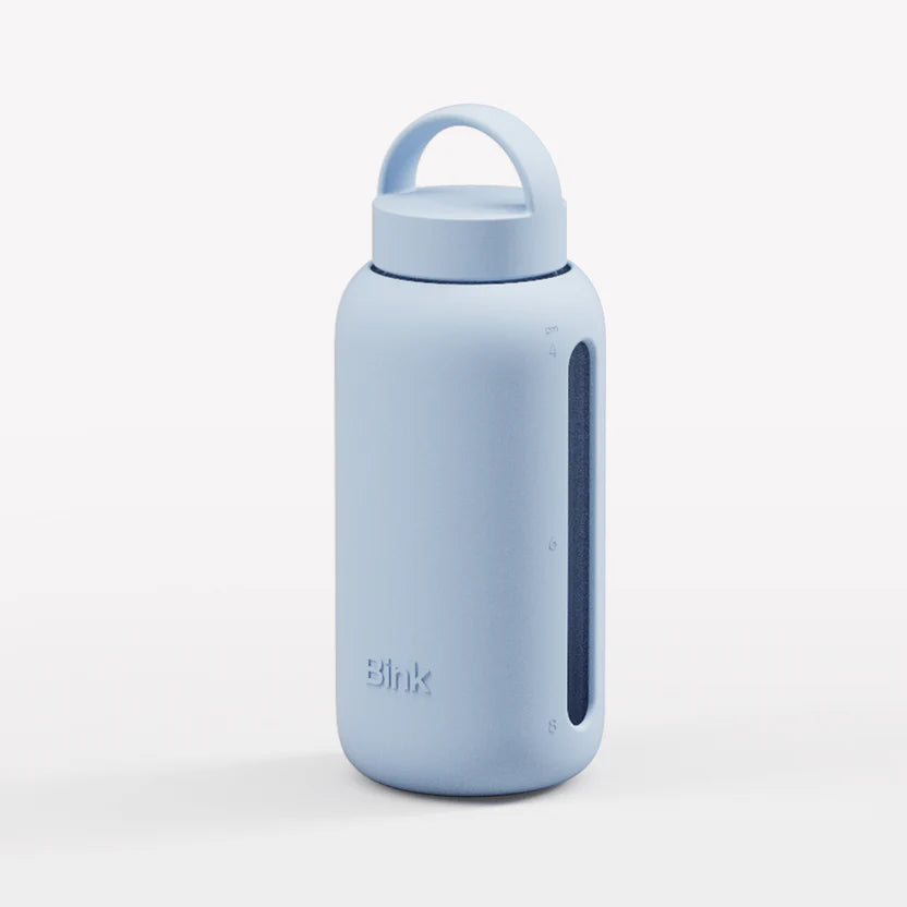 Bink day bottle 800ml Glacier blue - glass water bottle