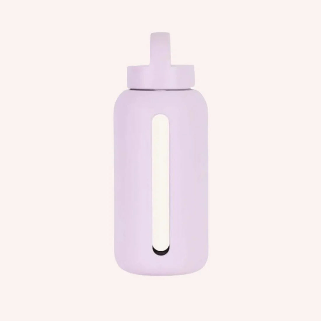 Bink day bottle 800ml lilac - glass water bottle with puple silicone cover