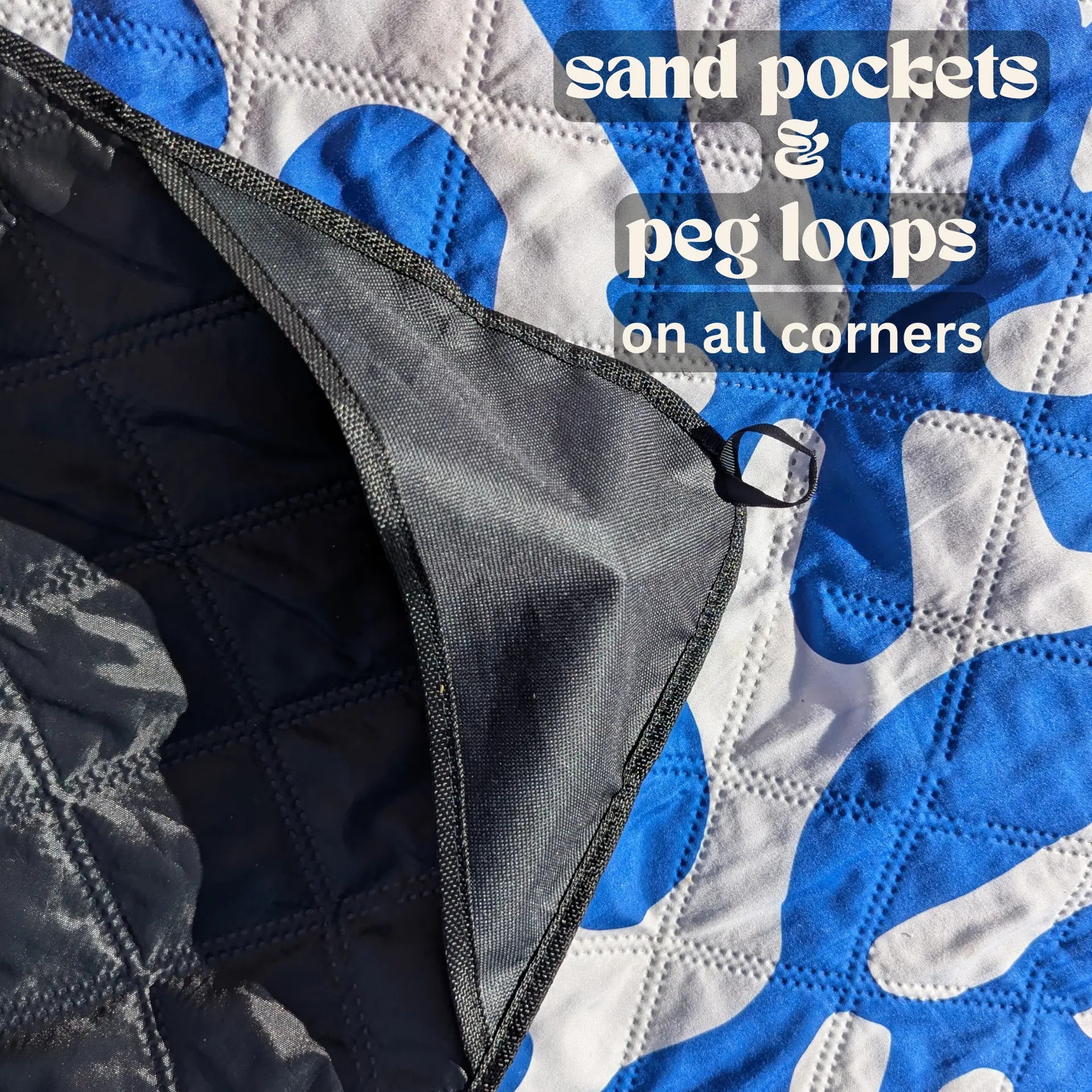 Blue coral beach mat by Cabanamate