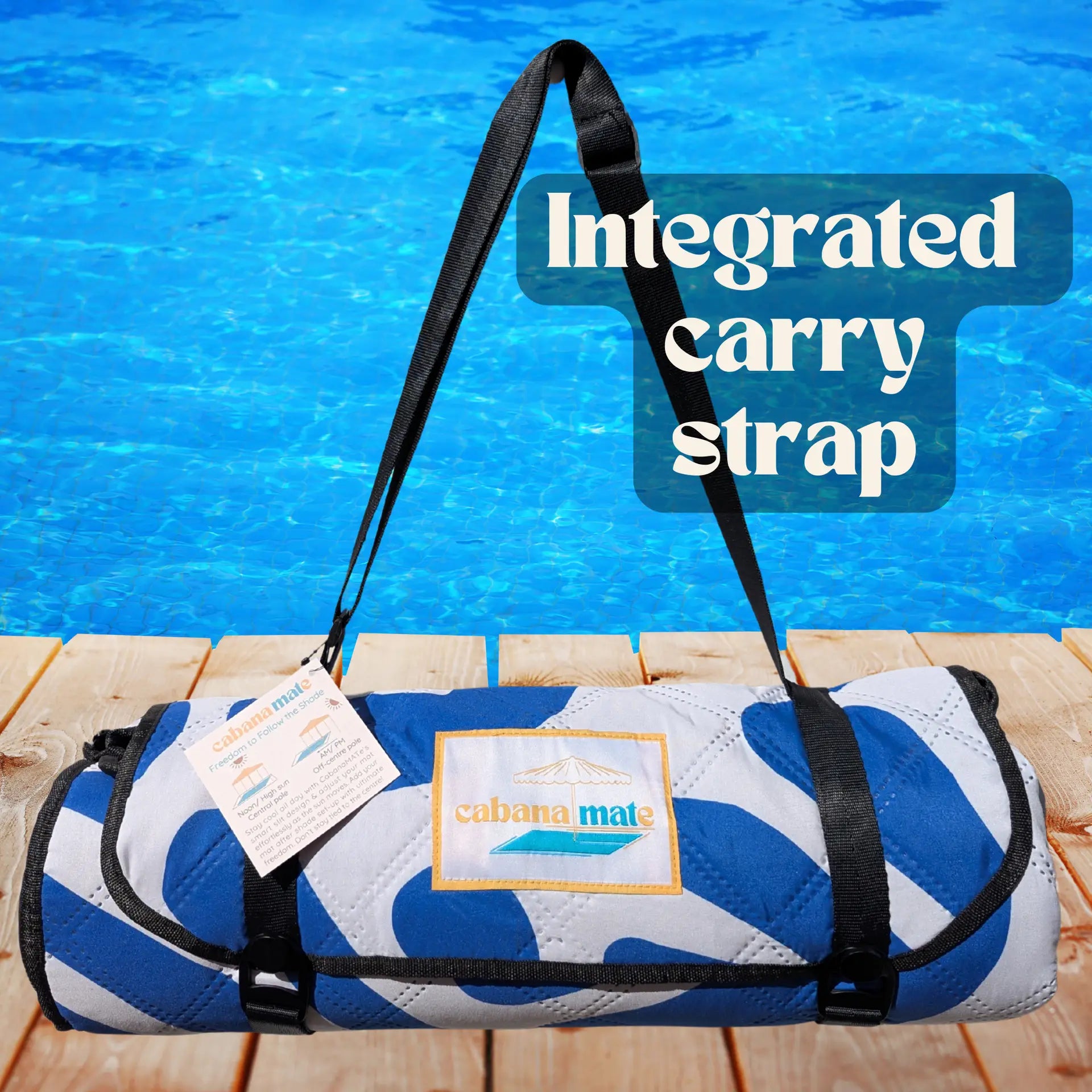 Blue coral beach mat by Cabanamate