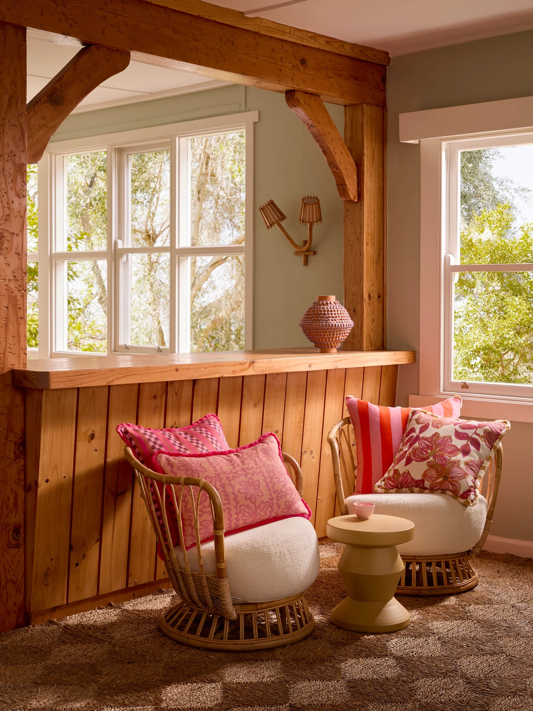 Pink Azalea 50cm linen cushion