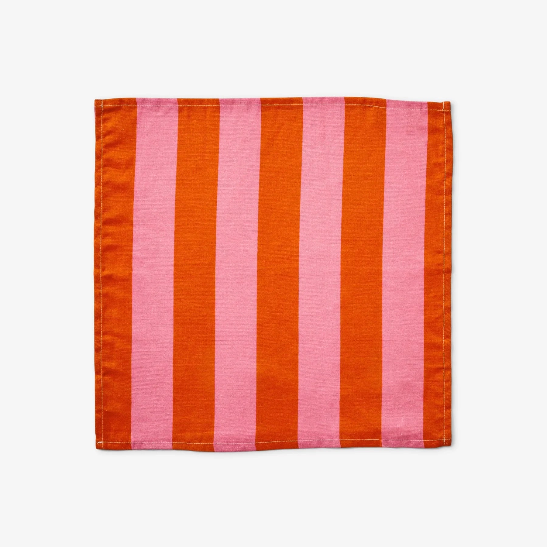 Bonnie & Neil bold stripe corbet linen napkisn - orange and pink linen napkin bonnie and neil