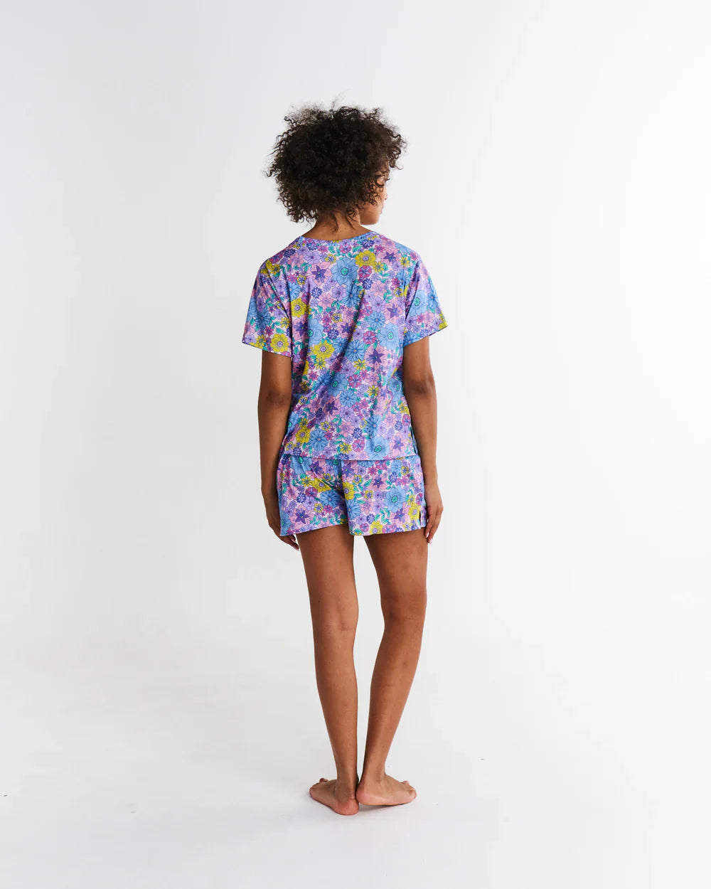 pink, purple and blue floral pyjamas by kip and co