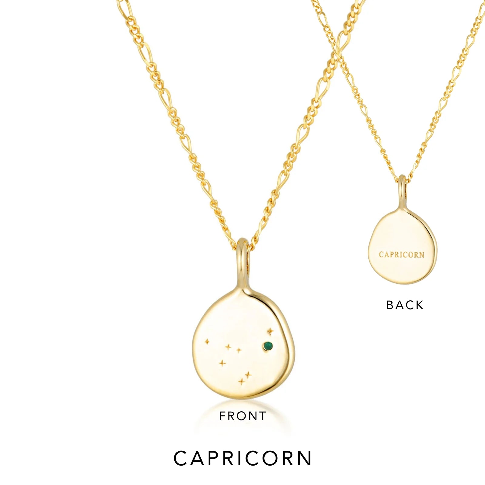 Zodiac Capricorn Necklace Gold by Linda Tahija