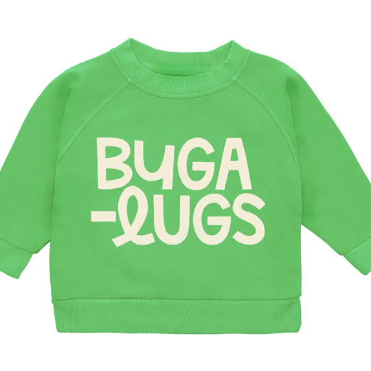 Kids green cotton fleece bugalugs sweater from Castle and Things
