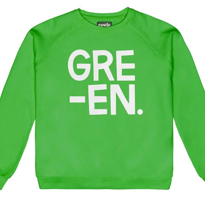 Green slogan sweater from castle