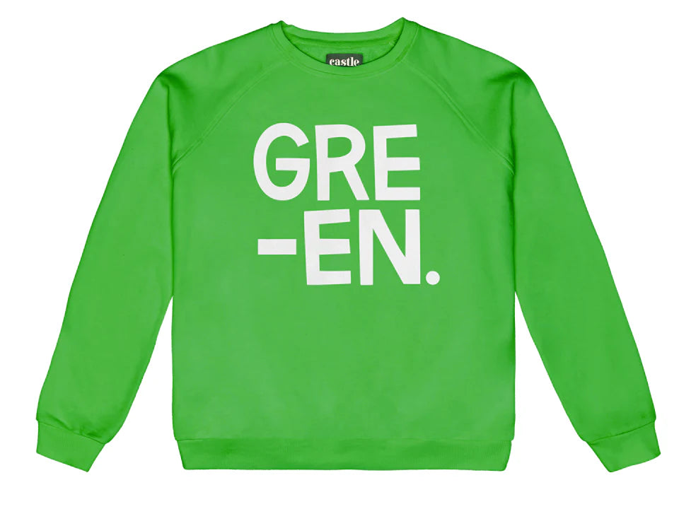 Green slogan sweater from castle