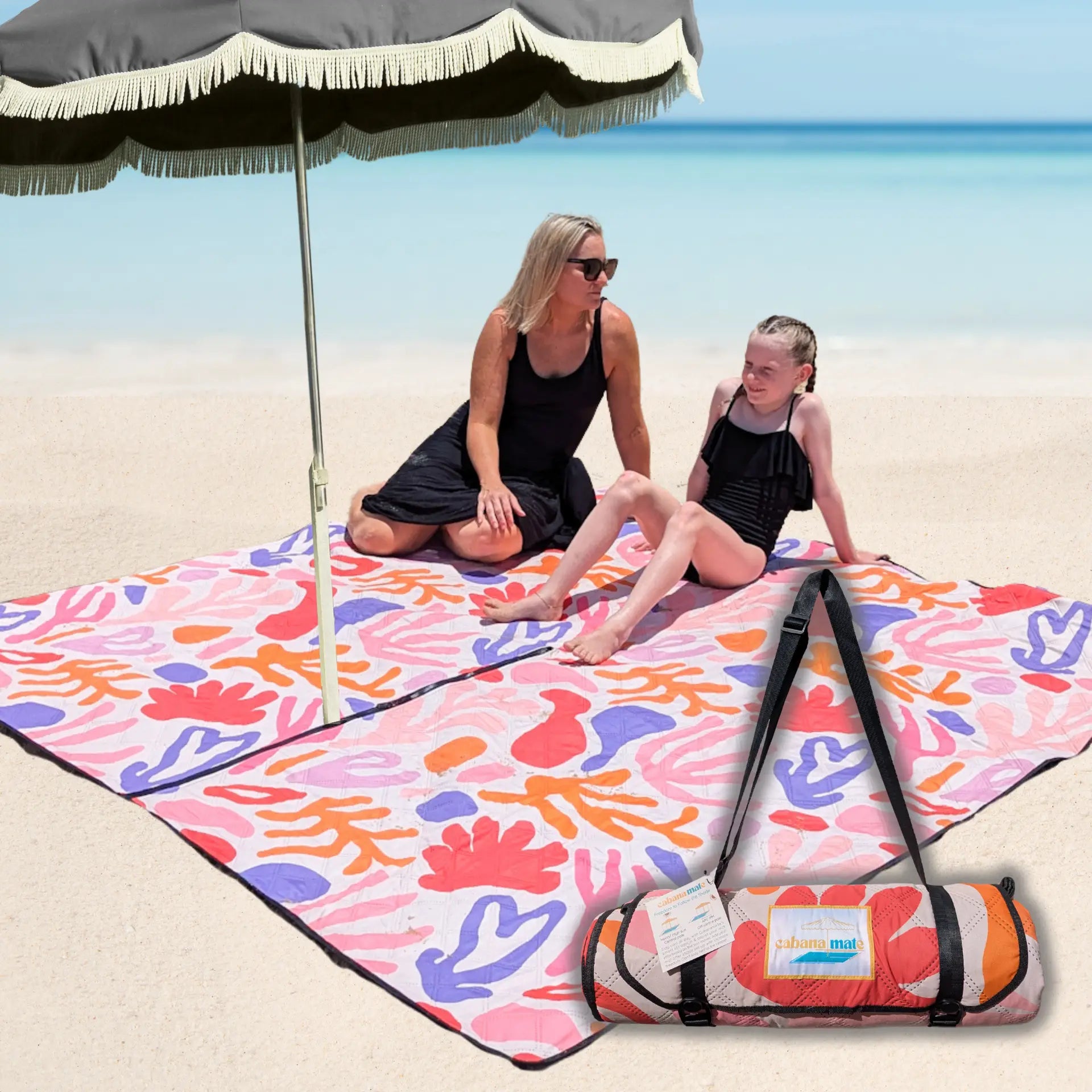 Coral Bloom Beach & Picnic Rug by Cabanamate