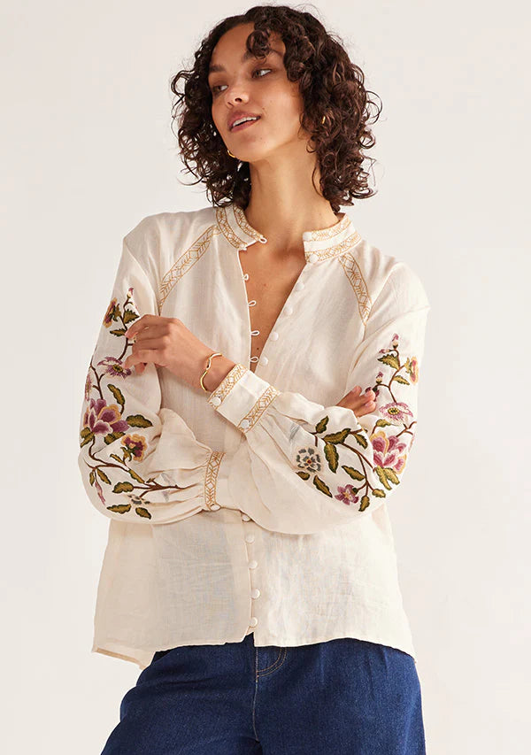 Camille Blouse in Ivory by Mos The Label