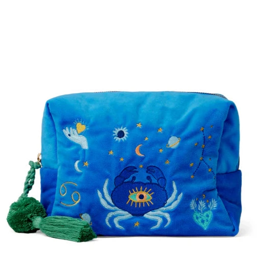 Pisces cosmetic case blue