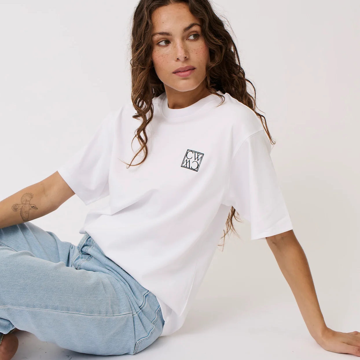 sadie tee in white
