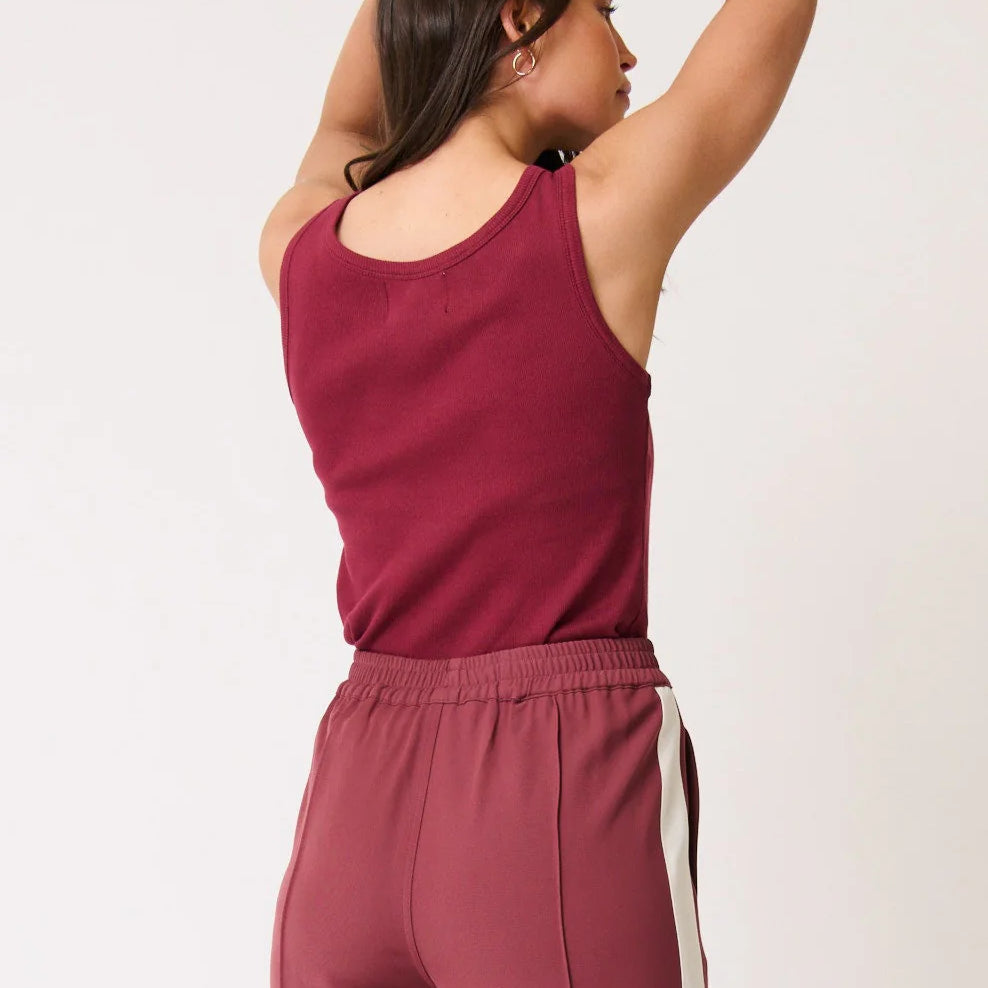 Tank top in maroon by C&W