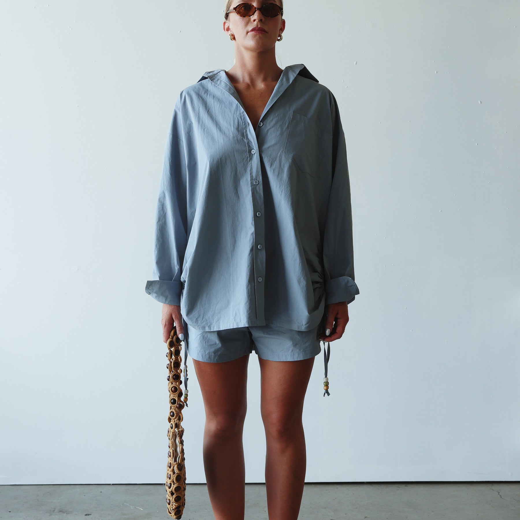 Celine Shirt - cornflower by By Billie